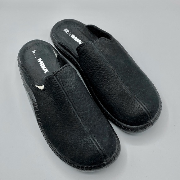 Romika Black Mule Shoes Size 8.5 U.S. - Picture 1 of 5